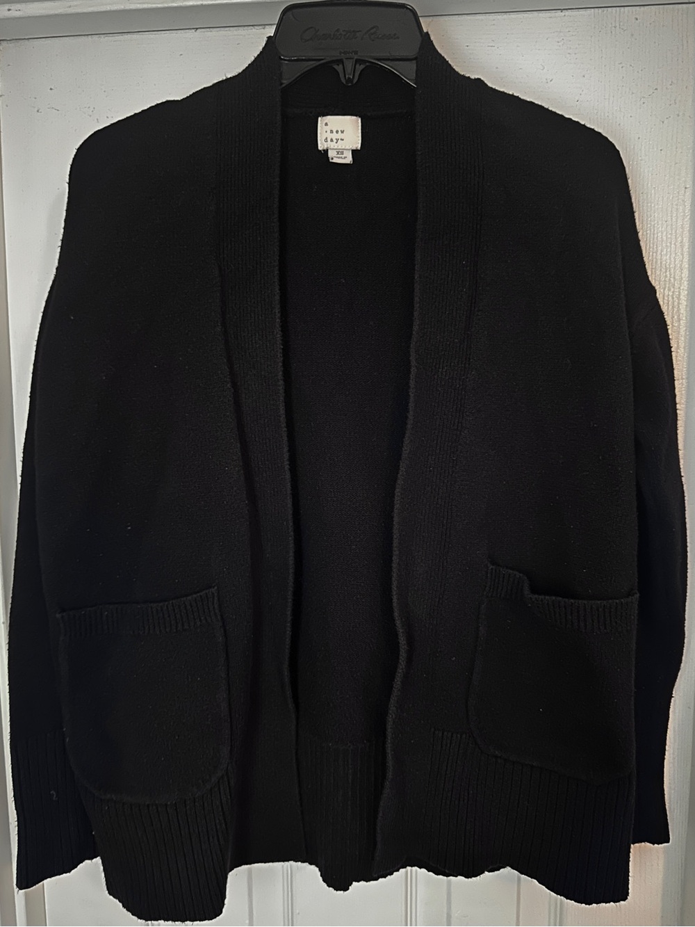 a new day Black Open-Front Cardigan